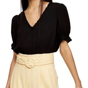 NWT! Topshop Morgan Ruffle Trim Peplum Top